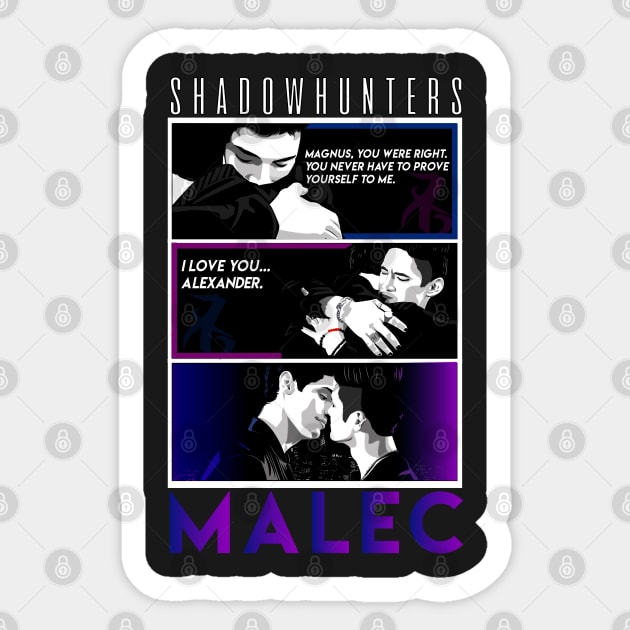 Malec Sticker by Ddalyrincon